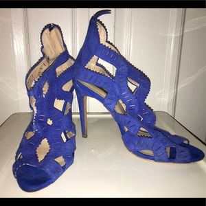 Blue ZARA Caged Heels